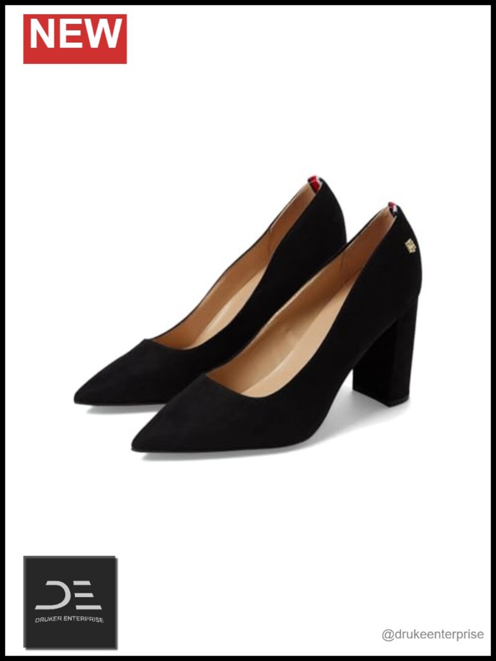 Block Heel Pumps Textile Upper Man-made Lining